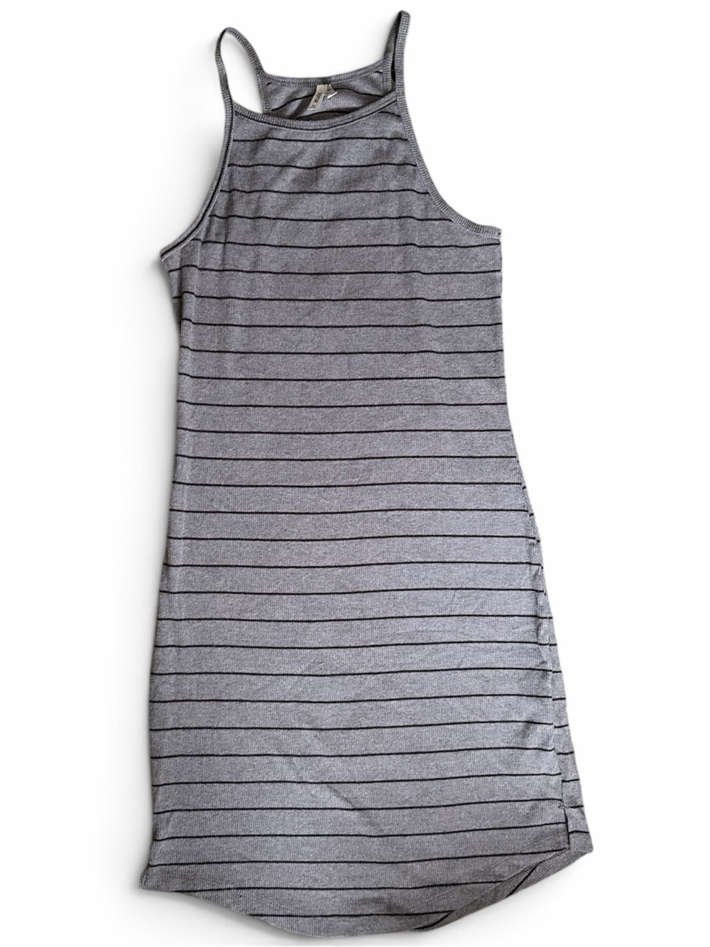 Mudd Gray Striped Halter Midi Dress